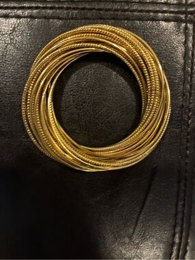 Gold Tone Multi-Stack Bangle Bracelet